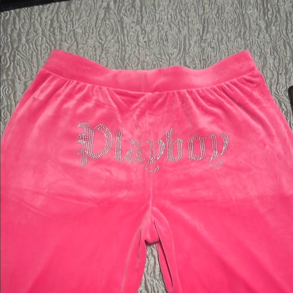 Playboy Pink Velour Pants